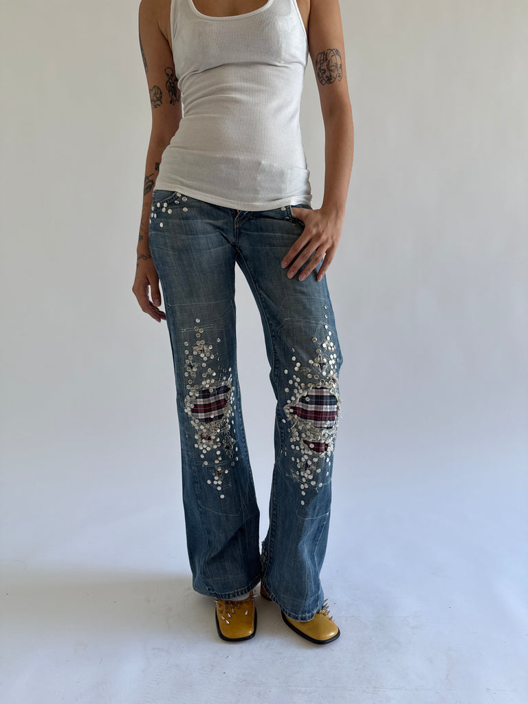Studded jeans