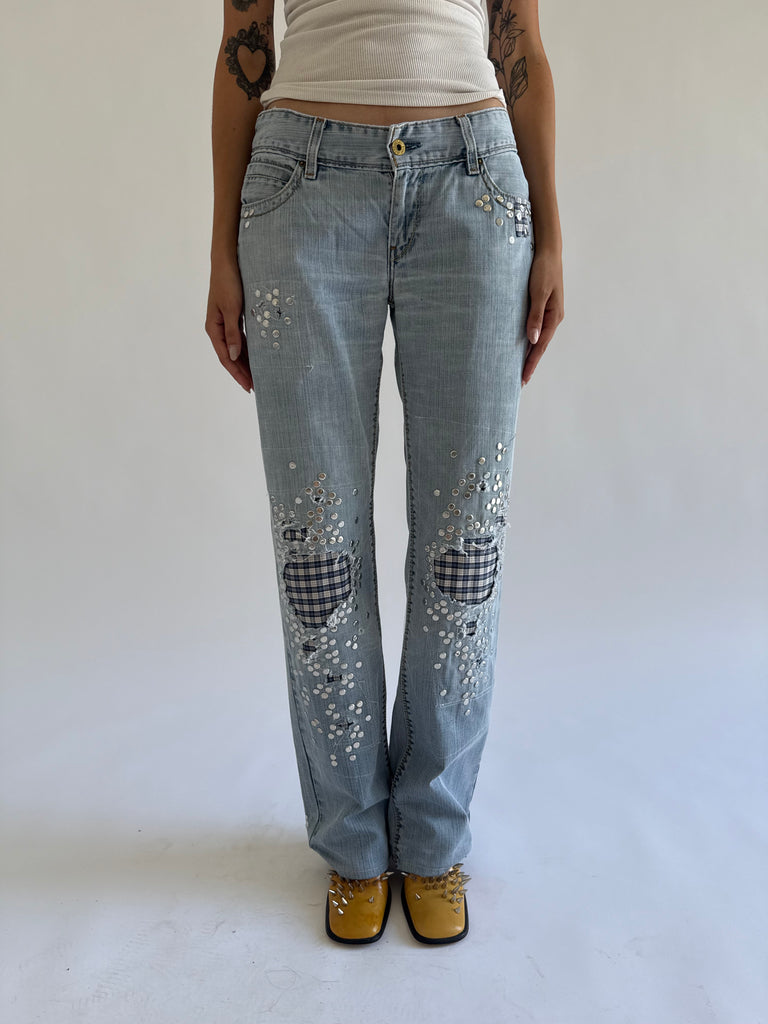 Studded jeans