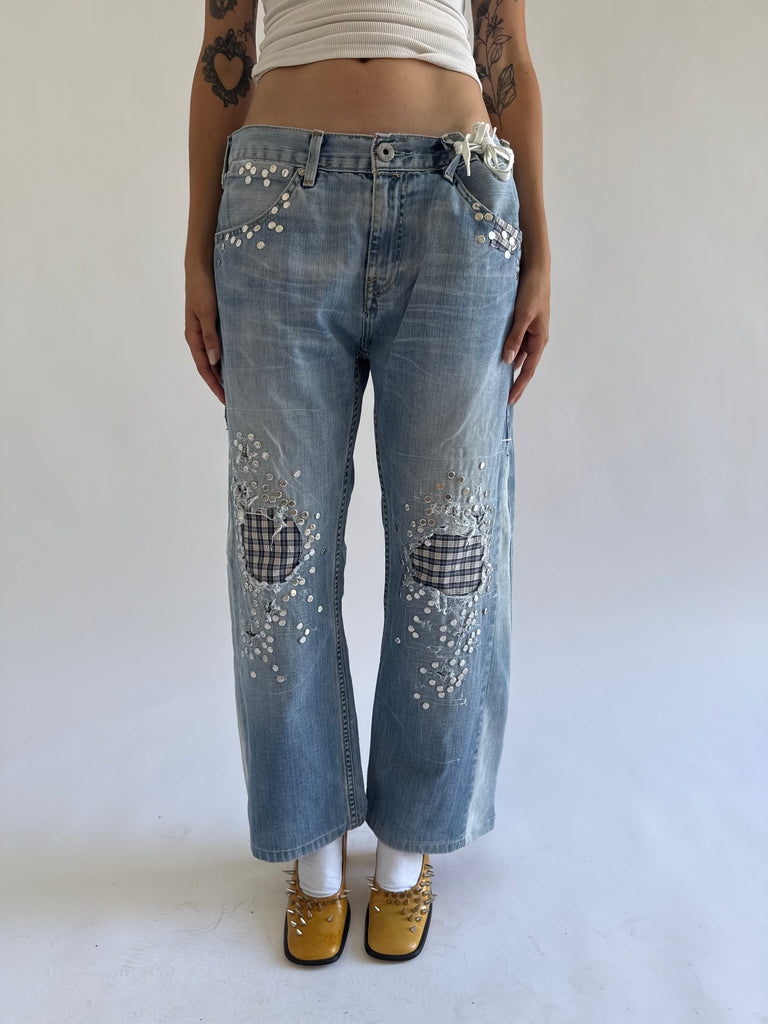 Studded jeans