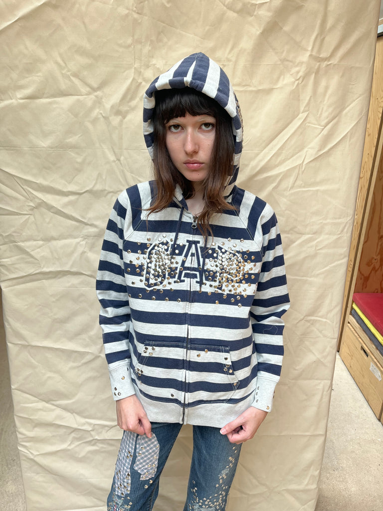 Studded Striped hoodie