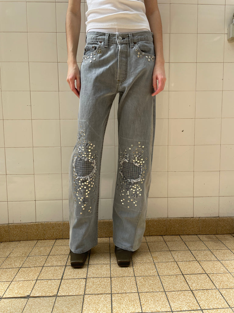 'Falling stars' Studded Jeans