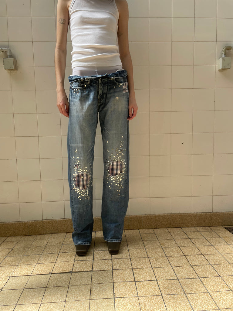 Studded jeans