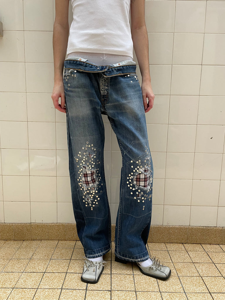 Studded jeans