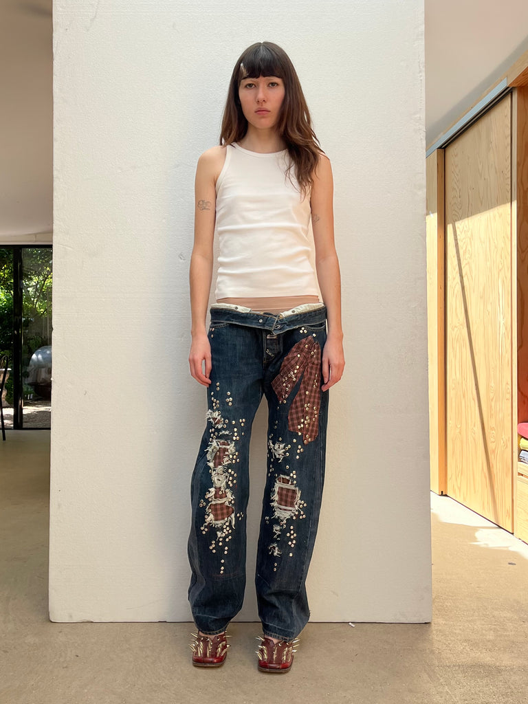 Studded jeans