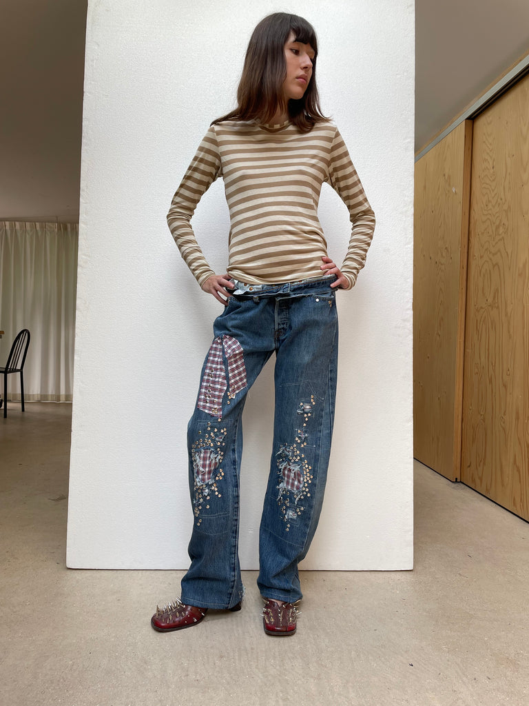 Studded jeans