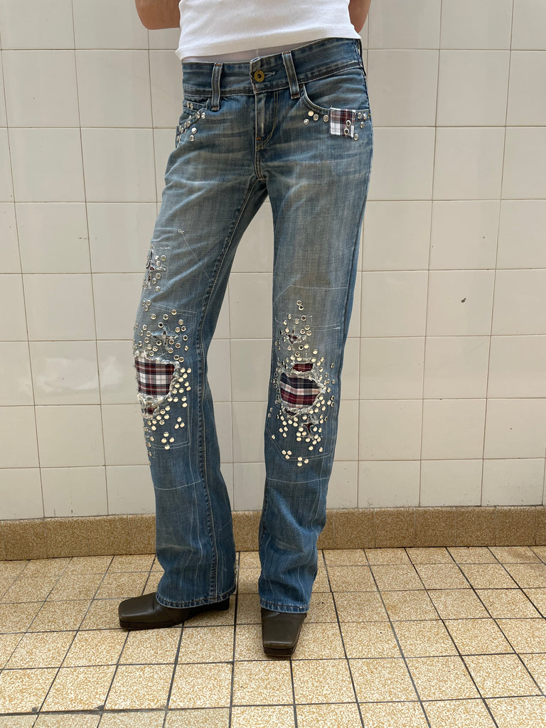 Studded jeans