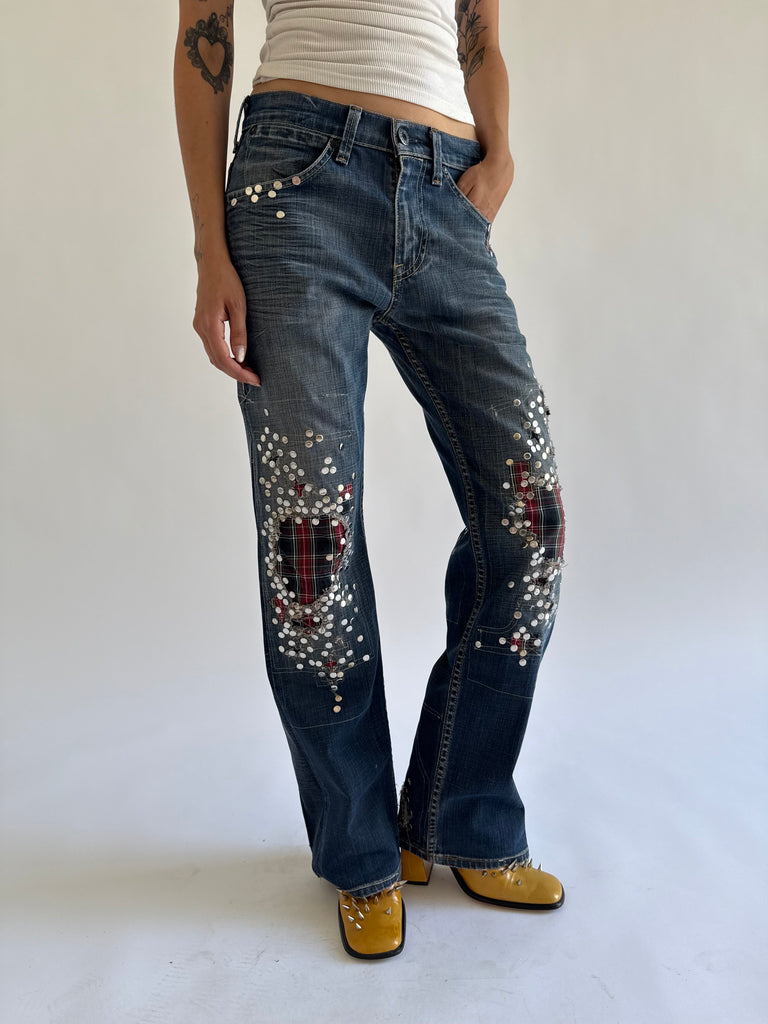 Studded jeans