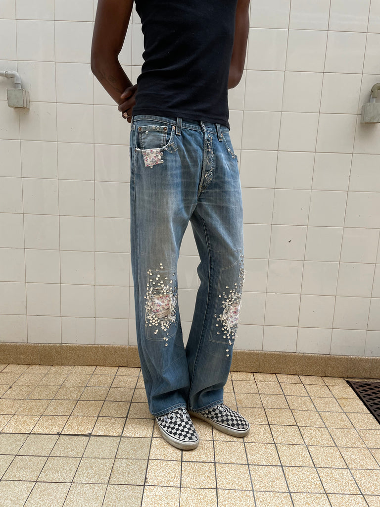 Studded jeans