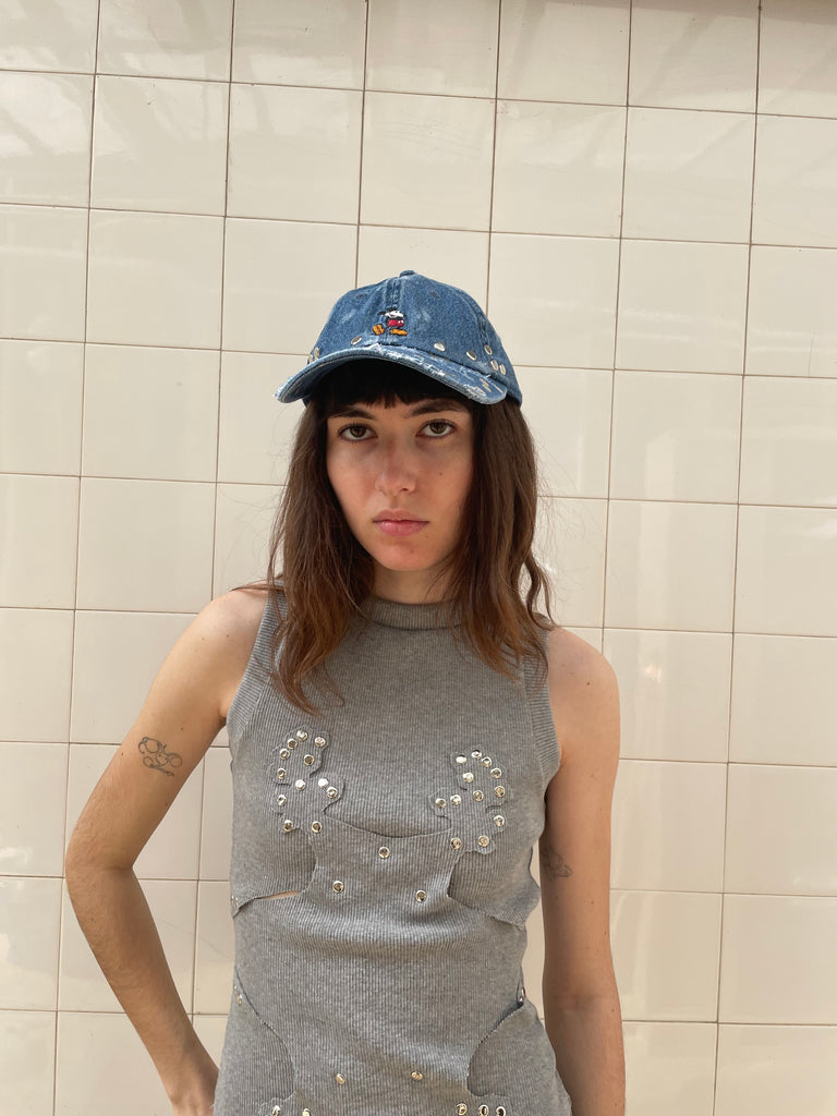 Vintage studded cap