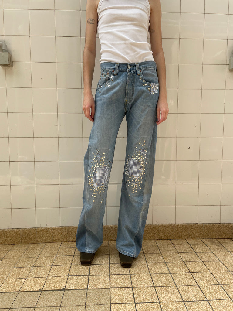 Studded jeans