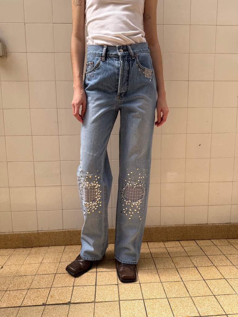 Studded jeans