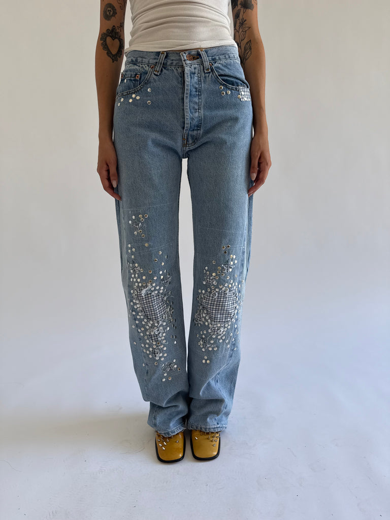 Studded jeans