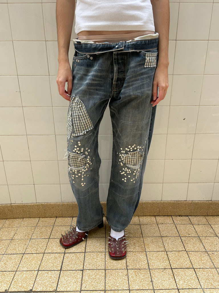 Studded shirt jeans