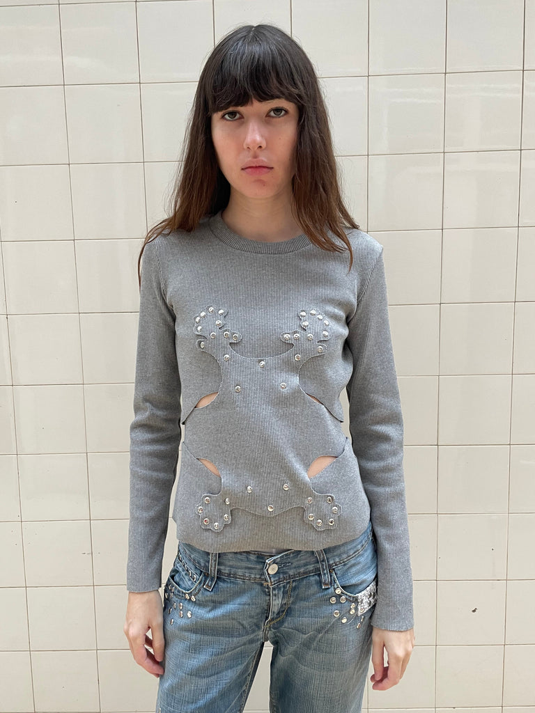 Long sleeve orchid top