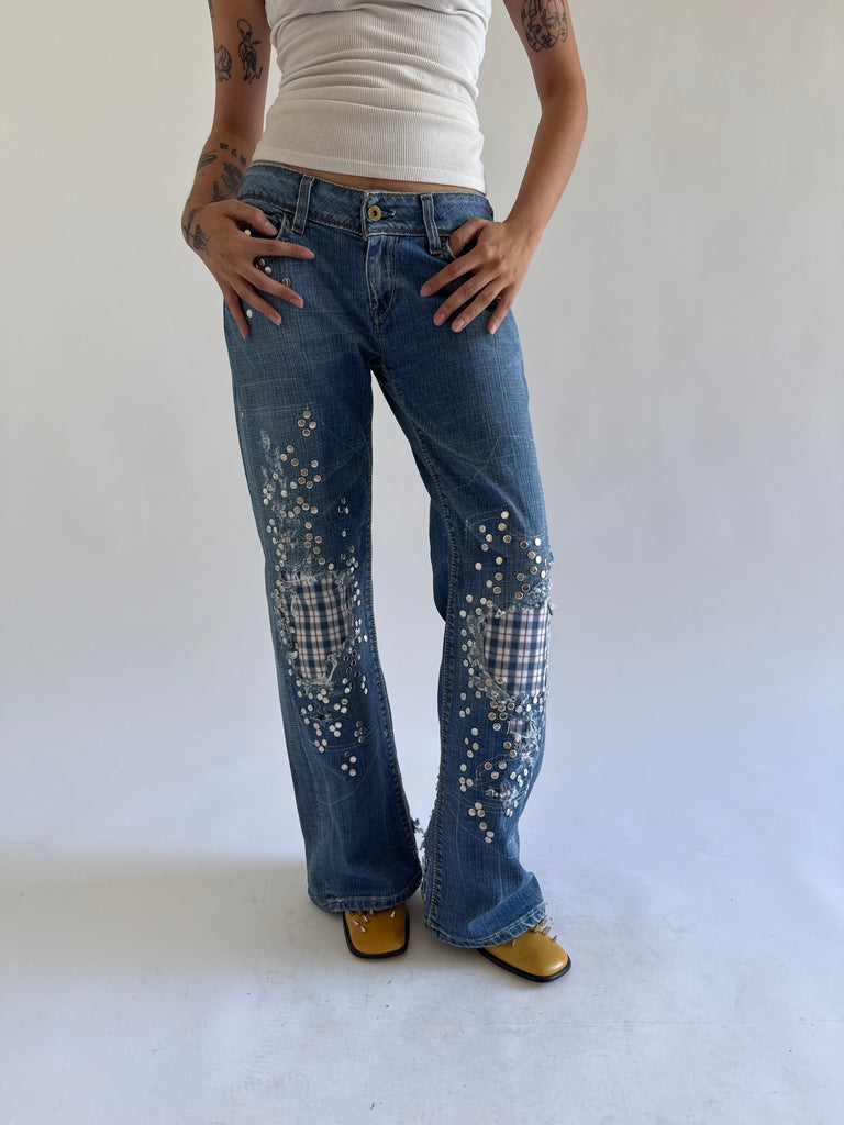 Studded jeans
