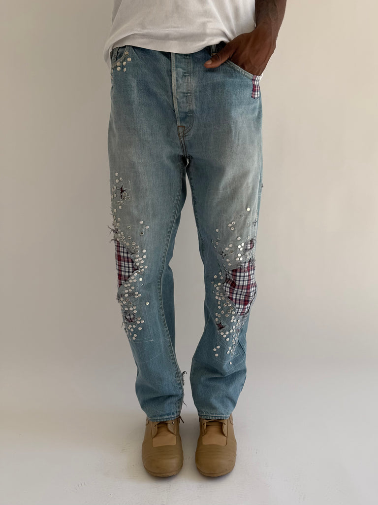 Studded jeans