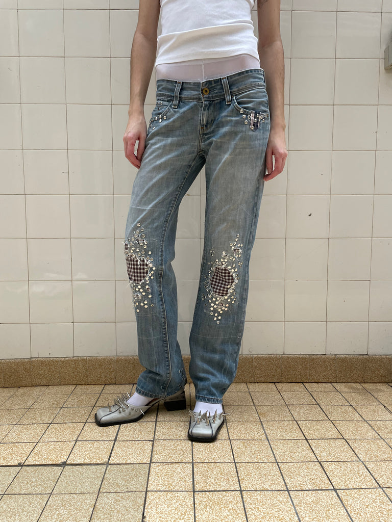 Studded jeans