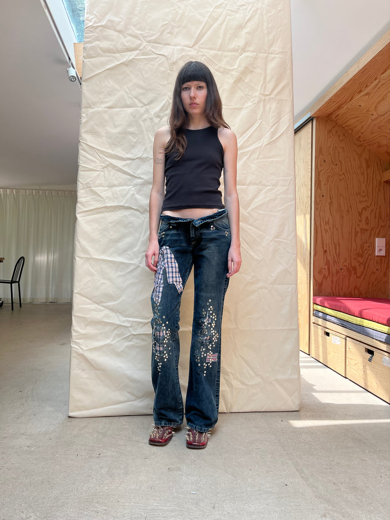 Studded shirt jeans