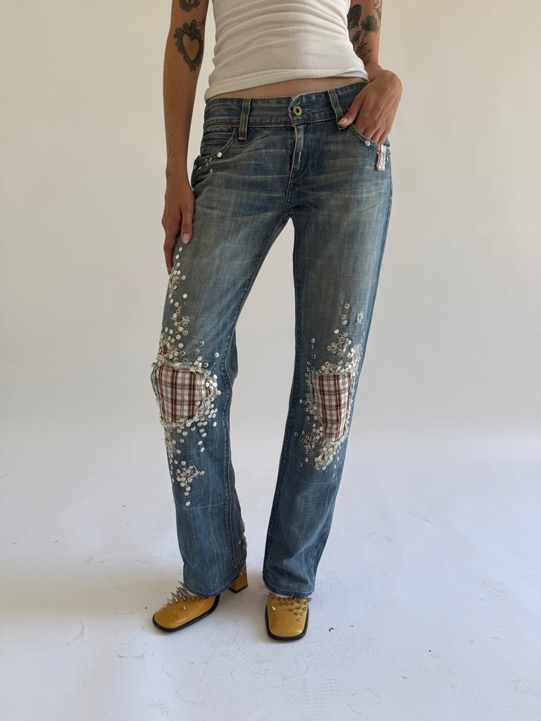 Studded jeans