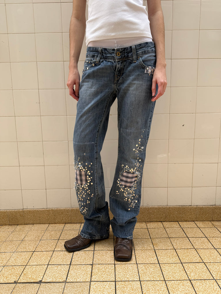 Straight Leg Studded jeans S