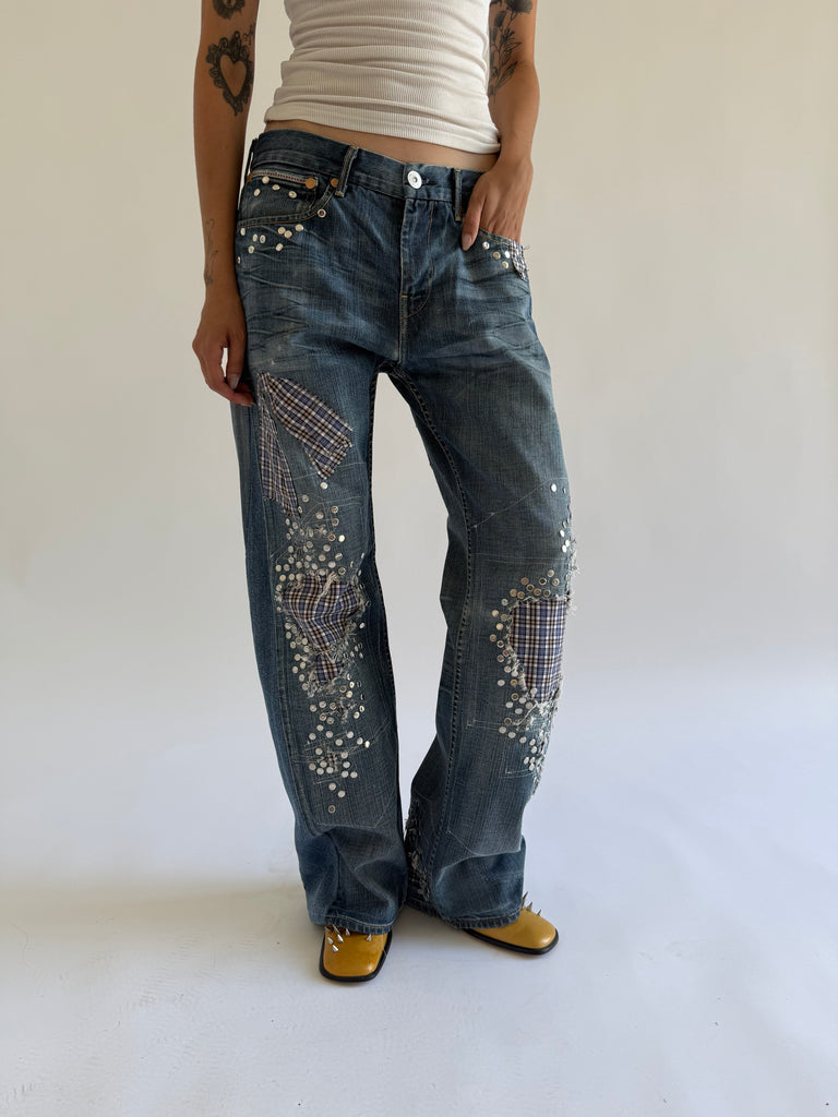 Bow Studded Jeans