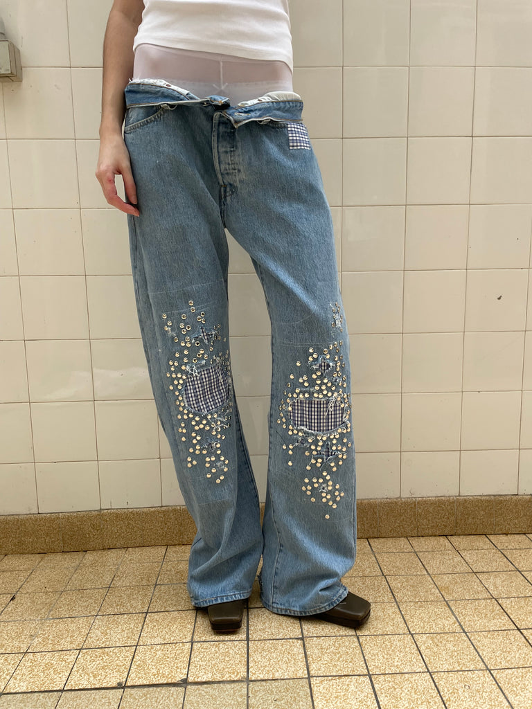 Studded jeans