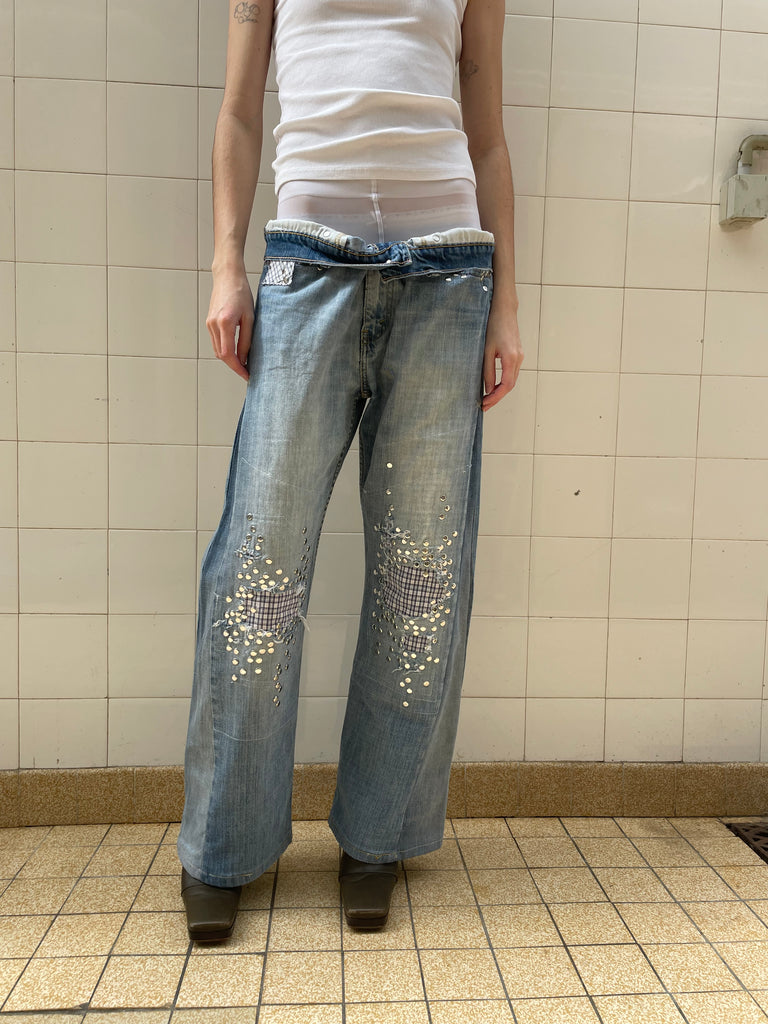 Studded jeans