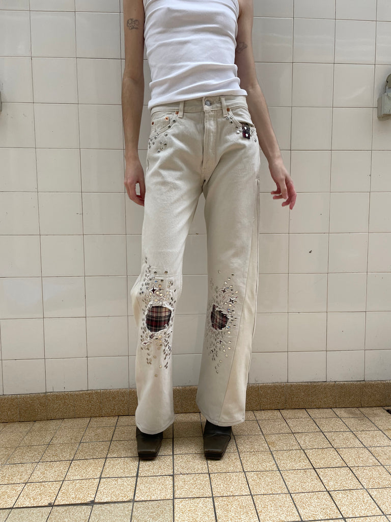 'Falling stars' Studded Jeans